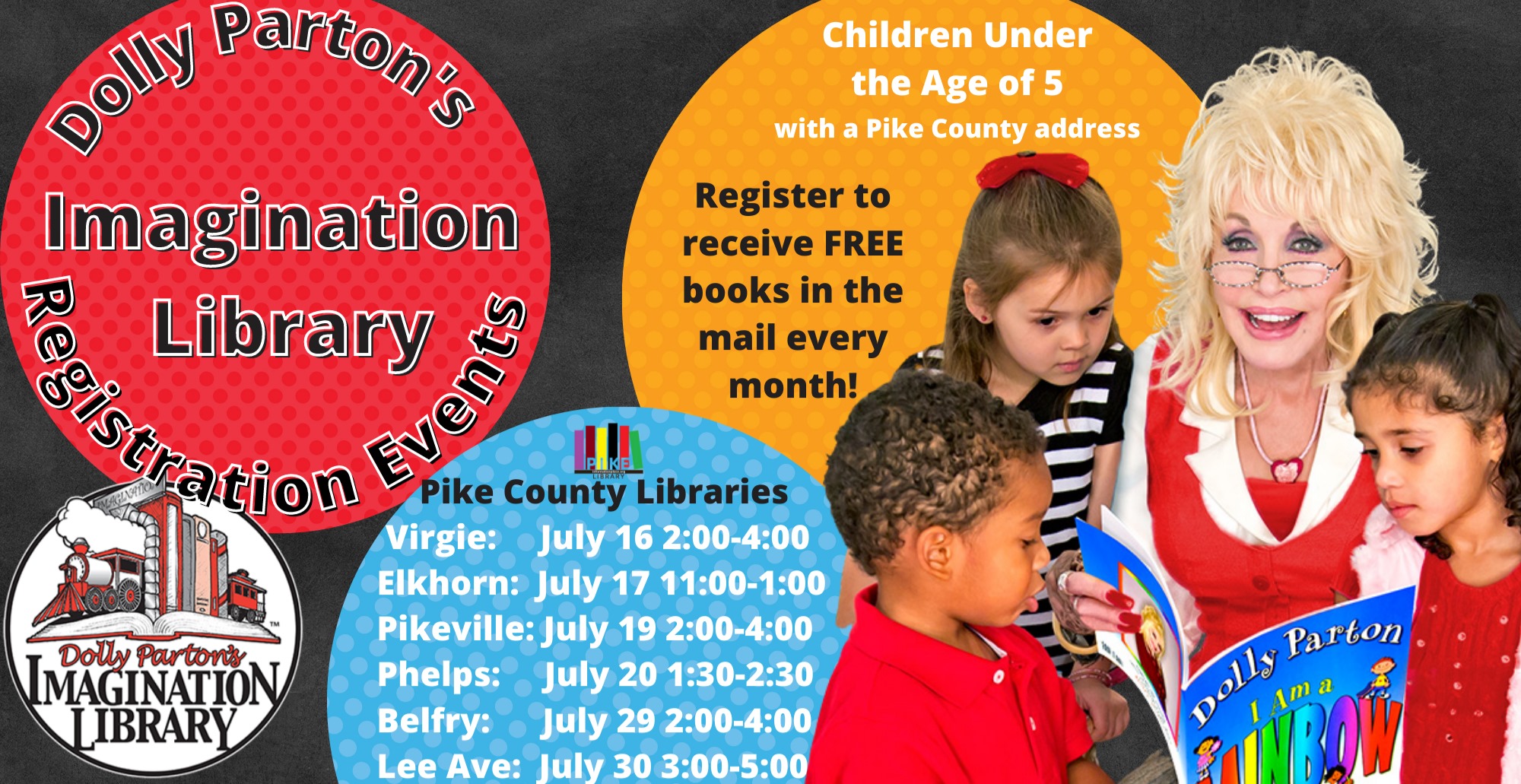 Dolly Parton's Imagination Library Registration Events